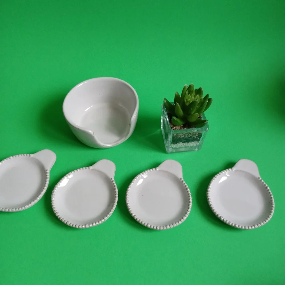 Hearth and hands with magnolia, tasting mini plates, ceramic